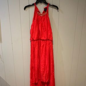 Red high/low dress